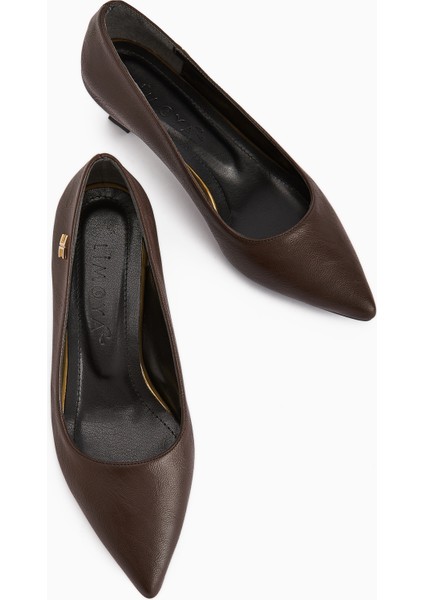 Wera Kahve Kısa Topuklu Ayakkabı Kadın Stiletto fırsatları