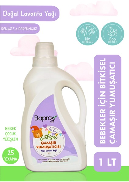 Bitkisel Çamaşır Yumuşatıcısı Doğal Lavanta Yağlı 1 lt 25 Yıkama