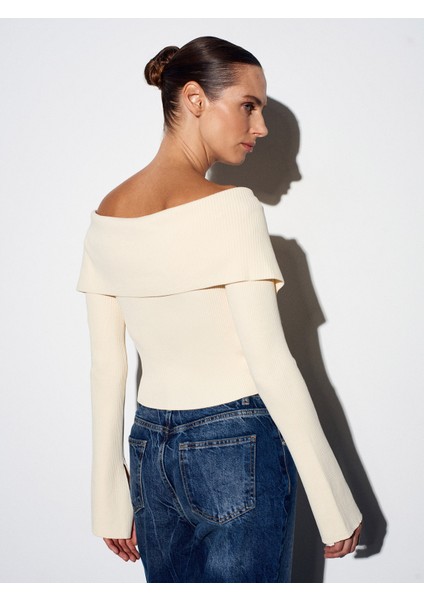 60252 Fermuarlı Fitilli Triko Top-Natural fiyatları