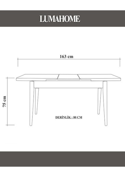 Gordes Extra Ceviz-Krem Yemek Masası Takımı fiyatları