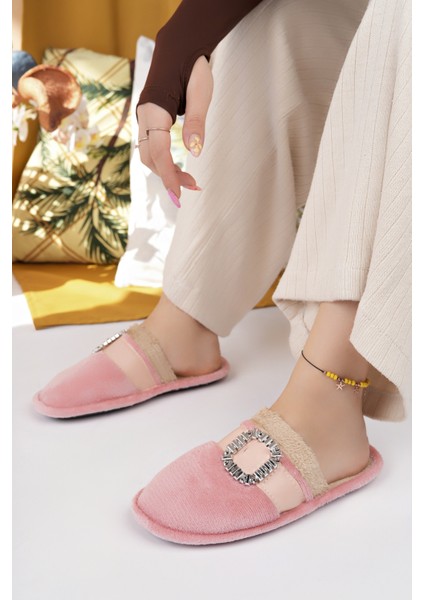 Kadın Ev Terliği Peluş Yıkanabilir Içi Yünlü Kürklü Terlik Misafir Çeyiz Bohça Gelin Terliği fiyatları