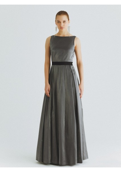 Sırt Detaylı Nişan Elbisesi Gri K2011361_004 fiyatları