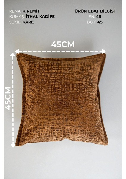 SAFARI-06 İthal Kadife Dekoratif Kırlent Kılıfı 45x45 cm – Yumuşak Dokulu Kare Yastık ve Ev Aksesuarı modelleri