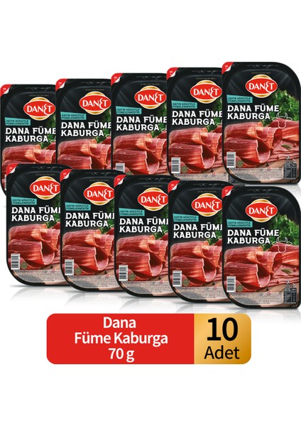 Dana Füme Kaburga 70 G x 10 Adet