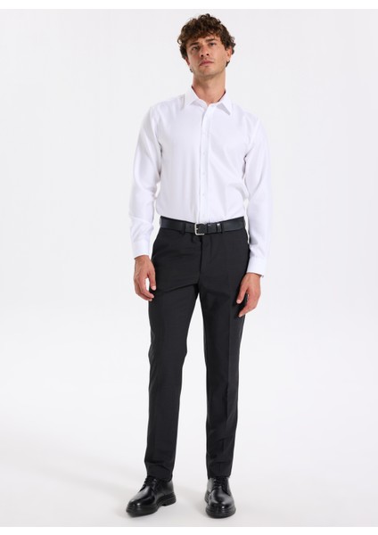 Slim Fit Sumos Yaka Armürlü Beyaz Erkek Gömlek F5WM-GML 2584 fiyatları