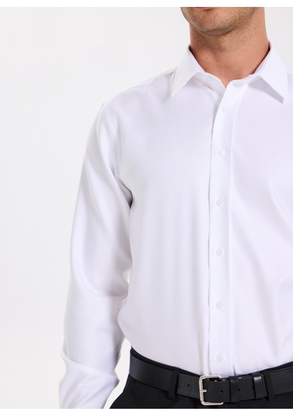 Slim Fit Sumos Yaka Armürlü Beyaz Erkek Gömlek F5WM-GML 2584 fırsatları