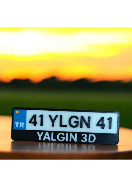 Kişiye Özel 3D Mini Plaka Anahtarlık