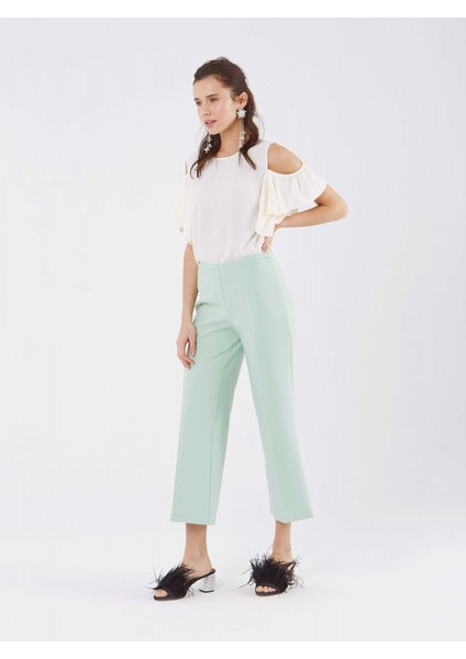 Geniş Paça Pantolon Yeşil Y1812075_012 fiyatları