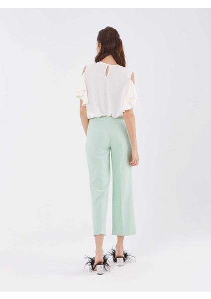 Geniş Paça Pantolon Yeşil Y1812075_012 fırsatları