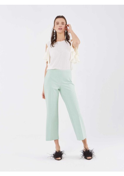 Geniş Paça Pantolon Yeşil Y1812075_012 indirimleri