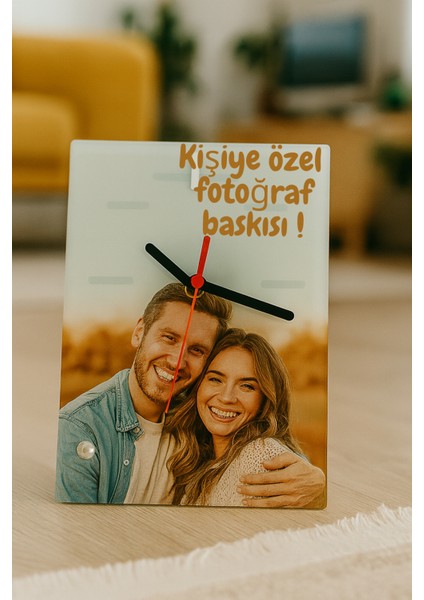 Kişiye Özel Fotoğraf Baskılı Masa Üstü Saat – Hediye & Dekoratif Tasarım