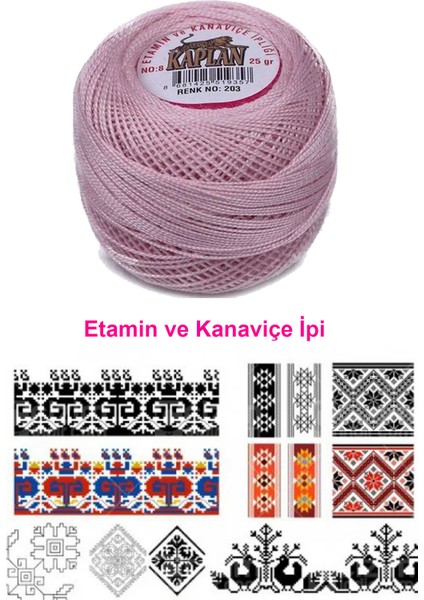 Kaplan Etamin ve Kanaviçe Ipi 8 No Kod/renk: 203 - Royaleks fiyatları