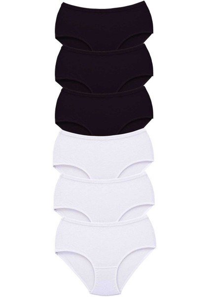 6 Adet Tutku Kadın Yüksek Bel Bato Kalın Lastik Külot S4