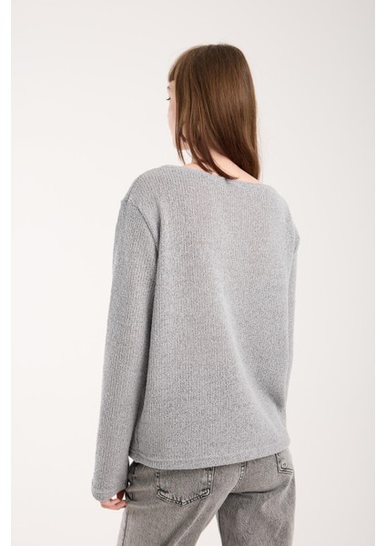 %100 Pamuk Triko Örgü Örme Kumaş Kadın Sweatshirt indirimleri