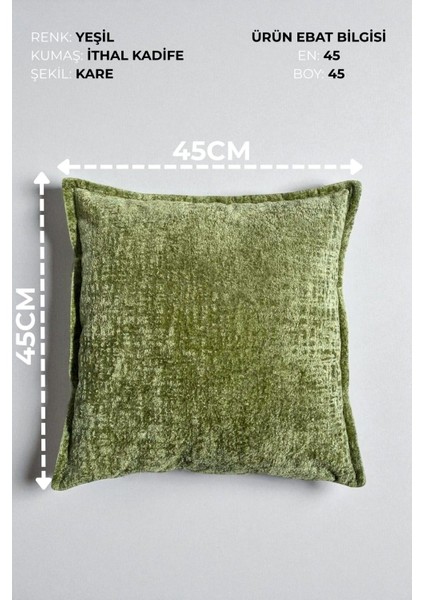 Ithal Kadife Dekoratif Kırlent Kılıfı 45X45 cm – Yumuşak Dokulu Kare Yastık ve Ev Aksesuarı modelleri