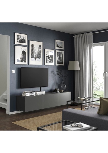 Besta Tv Sehpası Koyu Gri 180 x 42 x 38 cm Lappvıken modelleri