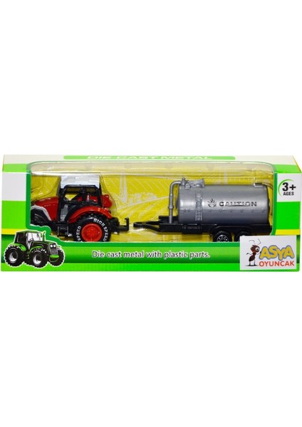 C4736-955-168 Metal Traktör 18 cm -Asya Oyuncak