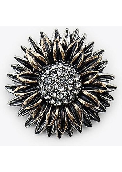 Antik Kaplama Ayçiçeği Figürlü Taşlı Yaka Iğnesi Broş fiyatları