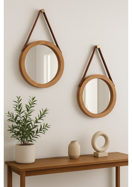 2'li Duvar Aynası -Ahşap Dekoratif Ayna modelleri