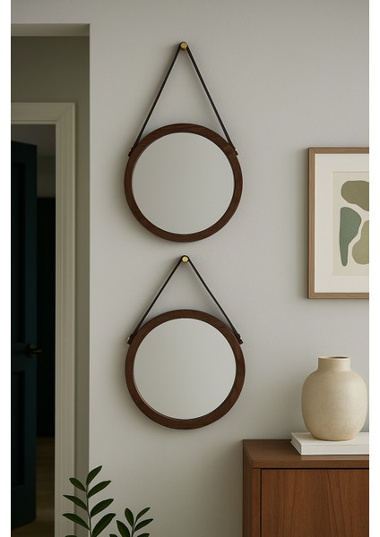 2'li Duvar Aynası -Ahşap Dekoratif Ayna fırsatları