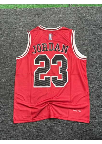 Chicago Bulls Jordan 23 Kırmızı Basketbol Forması Micro Kumaş