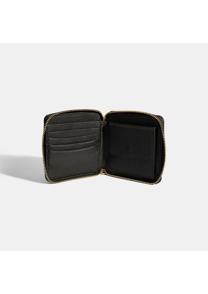 Kadın Siyah Fermuarlı Deri Cüzdan indirimleri