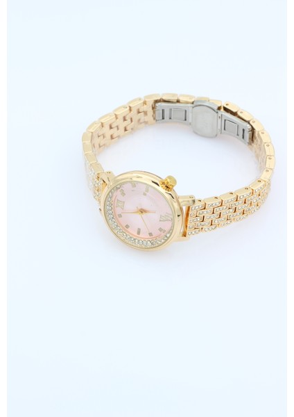 Stil Incisi Gold Luxury Watch, Pembe Zirkon Taşlı Çelik Saat fiyatları