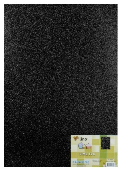 Simli Eva 50X70 2mm Siyah Renk 10LU Paket