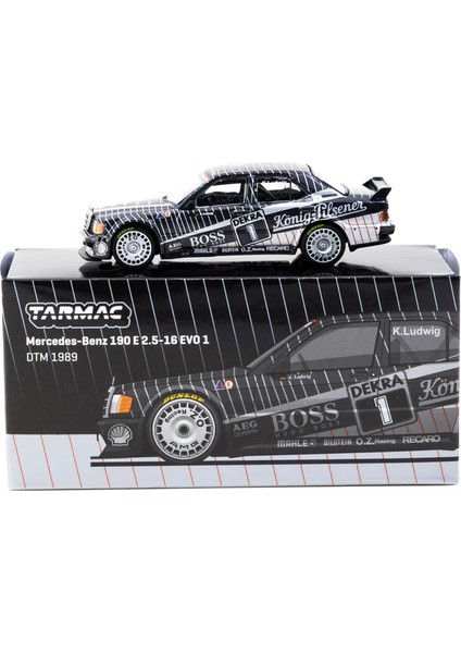 Works 1/64 Mercedes-Benz 190 E 2.5-16 Evo 1 #01 - GLOBAL64 T64G-057-89DTM01