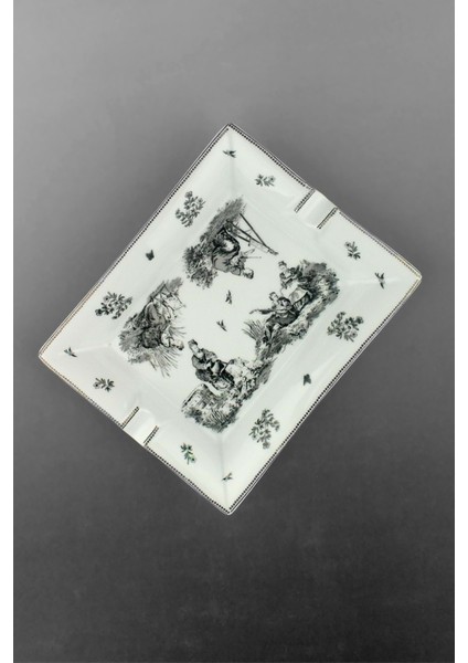 Siyah Royal Porselen Kül Tablası