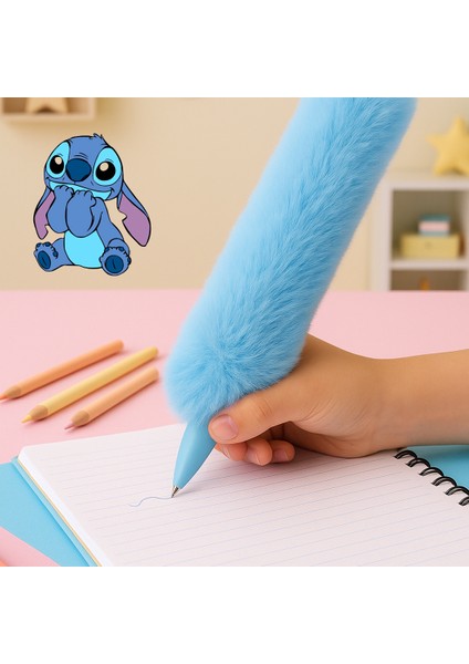 Disney Stitch Dev Peluş Tükenmez Kalem Sevimli Figürlü Kawaii Kalem Hediyelik Okul & Ofis modelleri