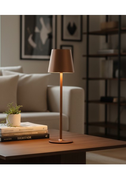 3 Fonksiyonlu Masa Lambası – KML114 (Dokunmatik Sensörlü) - Kahverengi