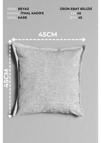 Ithal Kadife Dekoratif Kırlent Kılıfı 45X45 cm – Yumuşak Dokulu Kare Yastık ve Ev Aksesuarı modelleri