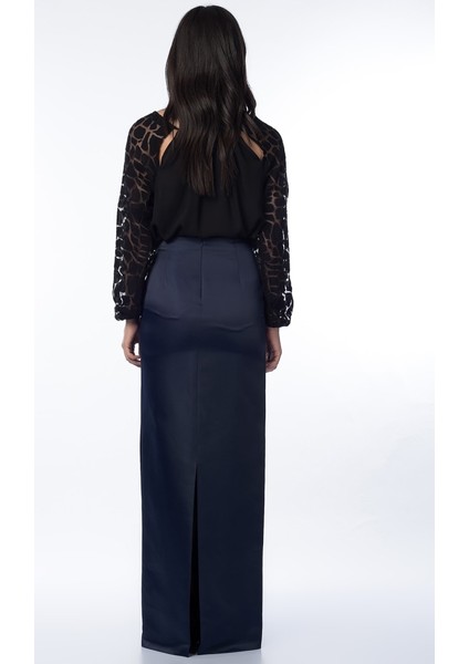 Yırtmaçlı Uzun Etek Lacivert K1415090_015 fiyatları