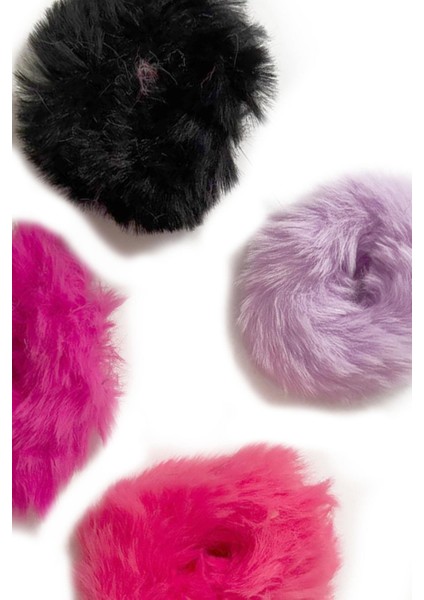 Tüylü Peluş Simit Toka Seti 4'lü Paket modelleri