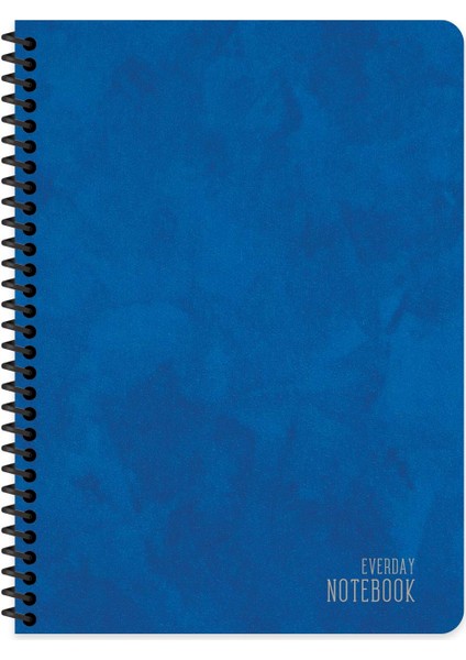 Keskin 16,5*22,5 Alfa Çizgili Spiralli Sert Kapak Defter- Mavi