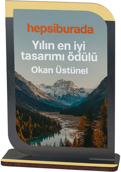 Kişiye Özel Baskılı Ahşap Plaket / Fotoğraf Baskılı Plaket 17 x 10 cm / Hediyelik