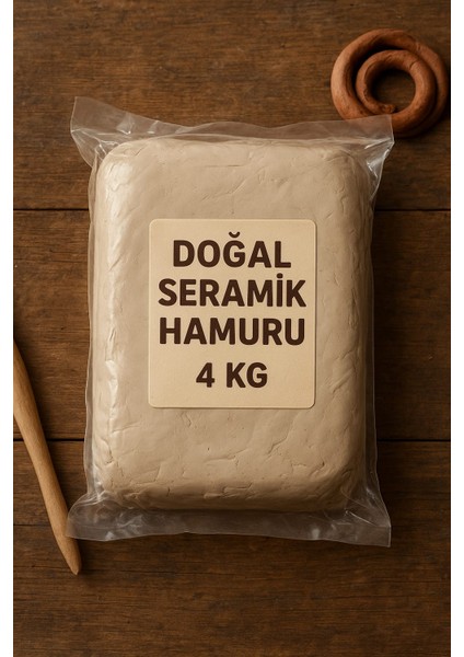 4kg Seramik Hamuru. Beyaz Doğal Kil Çamuru - Doğal Oyun Hamuru 4000 Gram
