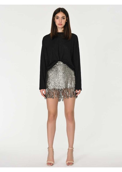 Püsküllü Payet Mini Etek Standart Renk Y1962107_089