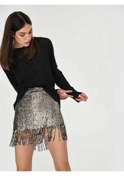 Püsküllü Payet Mini Etek Standart Renk Y1962107_089 modelleri