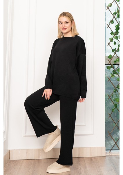 Yuvarlak Yaka Salaş Triko Takım 7204 fırsatları