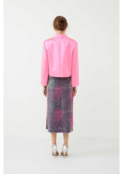 Saten Kruvaze Ceket Pembe K2316064_038 indirimleri