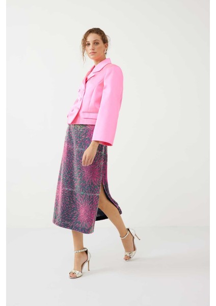 Saten Kruvaze Ceket Pembe K2316064_038