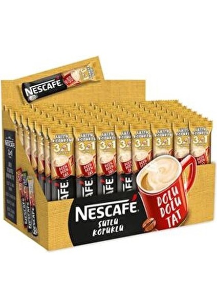 3'ü 1 Arada Sütlü Köpüklü Kahve 56 Adet 17.4 gr Türkiye Menşeli Yumuşak Lezzet