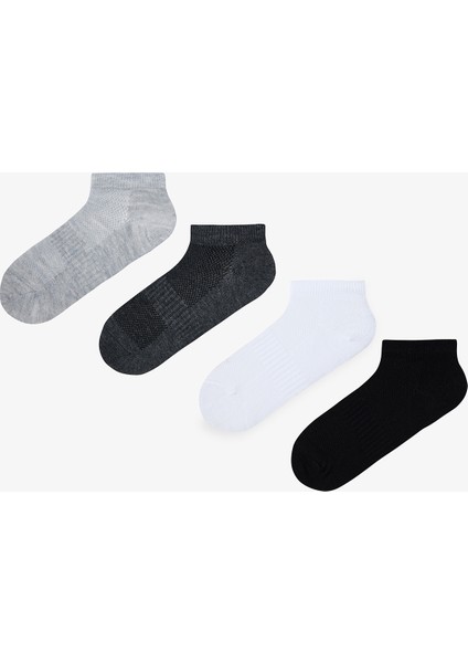 Erkek Çocuk Simple Colors 4lü Patik Çorap