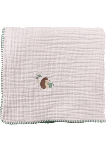 100% Organik Pamuk, Kirpi Nakışlı, Çoban Dikişli, Müslin Battaniye