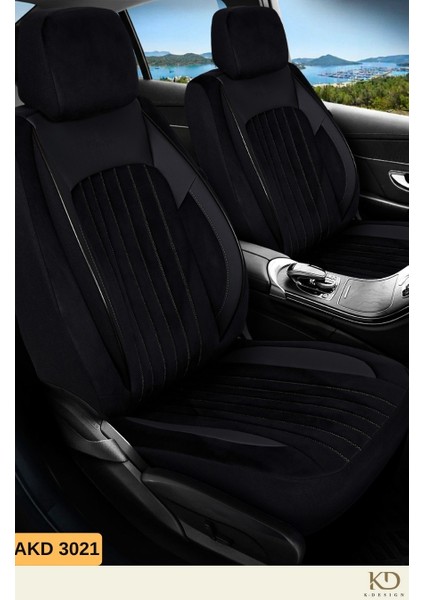 Akra Dik Nakış Serisi Universal Oto Koltuk Kılıfı -Akd 3021