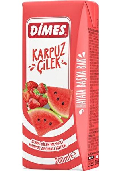 Karpuz Çilek Meyve Suyu Ferahlatıcı Tat 200 ml Pratik Paketleme ile fiyatları