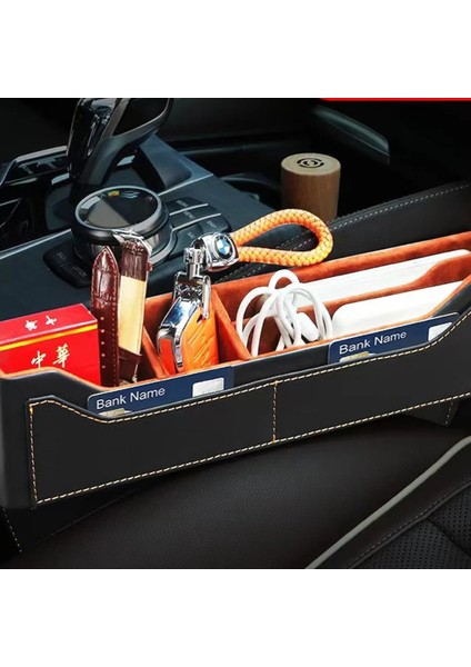 Araba Koltuğu Arası Organizer - Bardaklık, Telefon, Kartlar, Anahtarlar Için Araç Düzenleyici Siyah modelleri