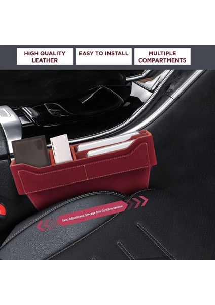 Araba Koltuğu Arası Organizer - Bardaklık, Telefon, Kartlar, Anahtarlar Için Araç Düzenleyici Siyah fırsatları